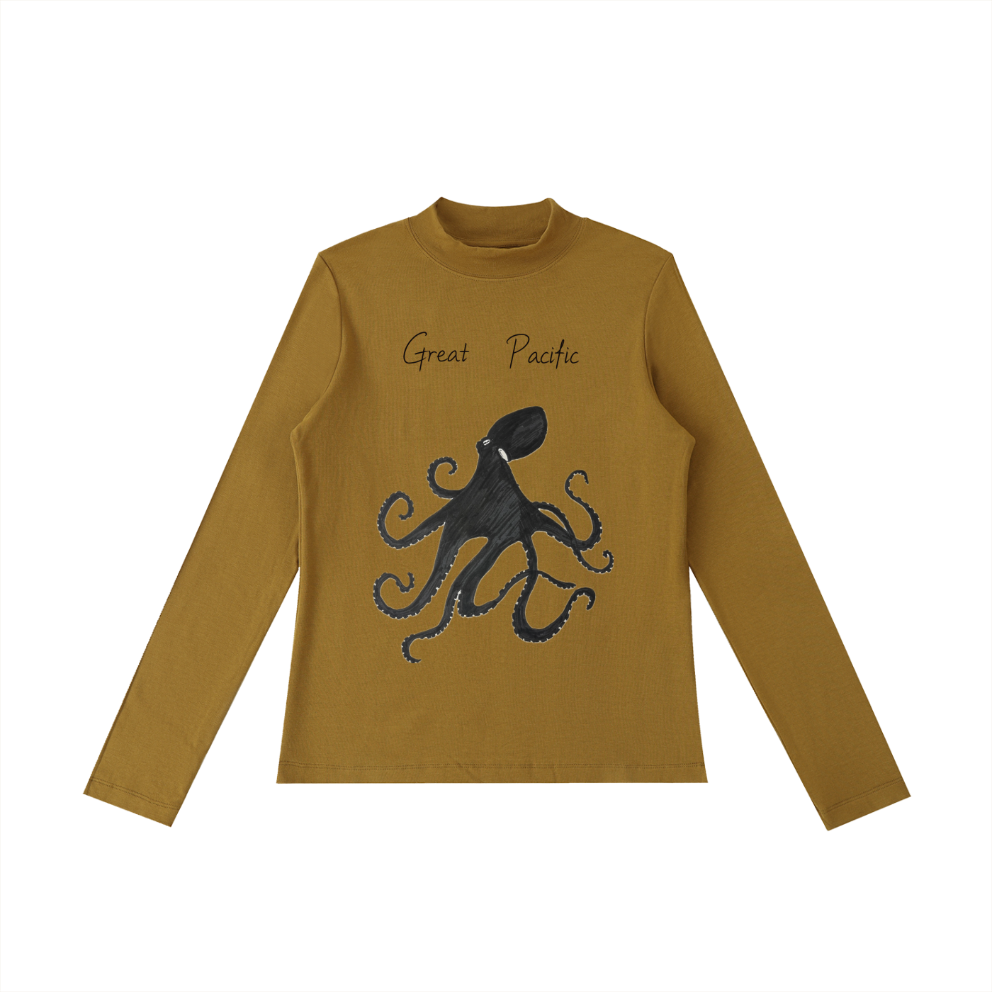 Pacific Octopus Essential Mock Neck Long Sleeve T-Shirt