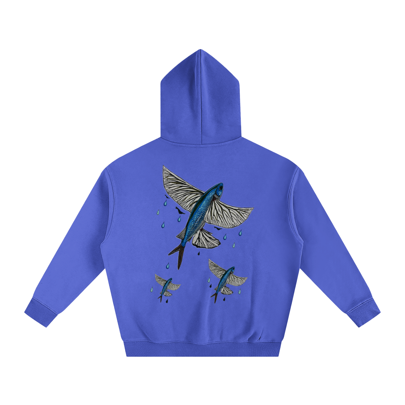 Flying Fish Oversize Fleeced Hoodie