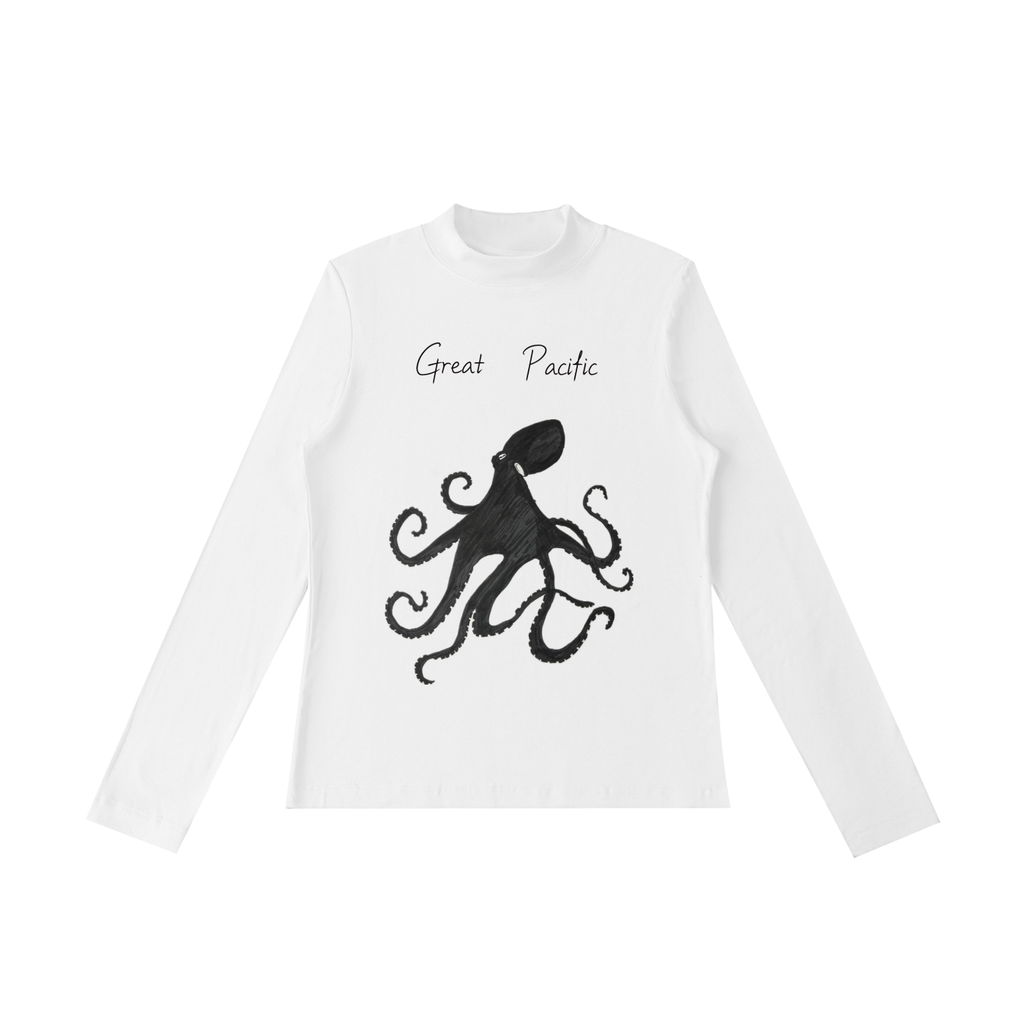 Pacific Octopus Essential Mock Neck Long Sleeve T-Shirt