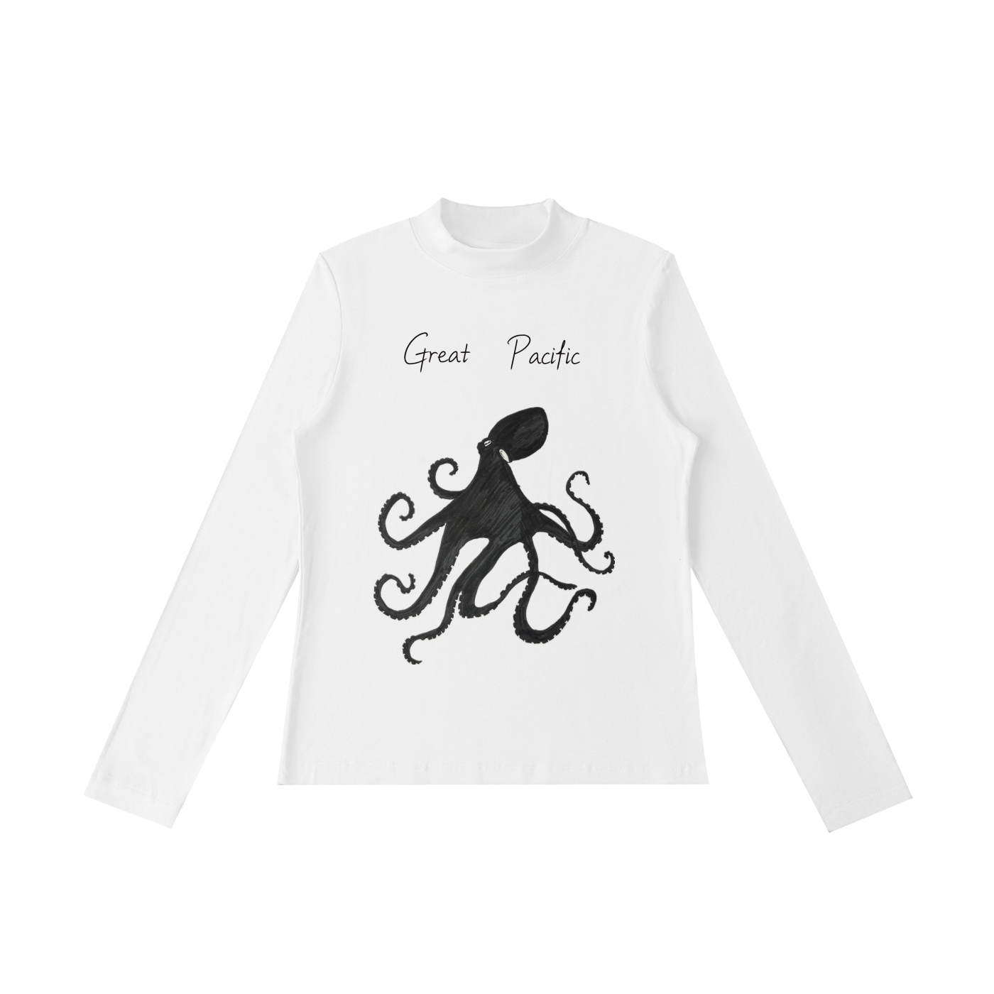 Pacific Octopus Essential Mock Neck Long Sleeve T-Shirt