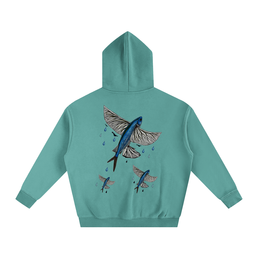 Flying Fish Oversize Fleeced Hoodie