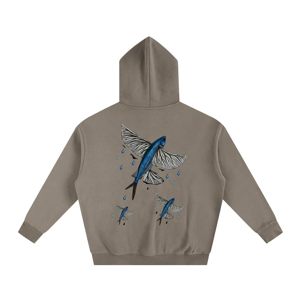 Flying Fish Oversize Fleeced Hoodie