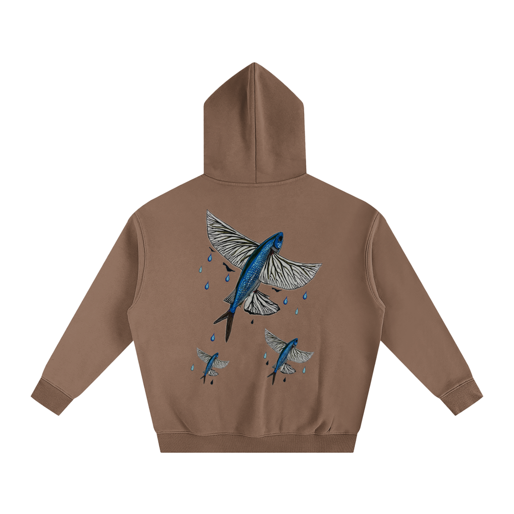 Flying Fish Oversize Fleeced Hoodie
