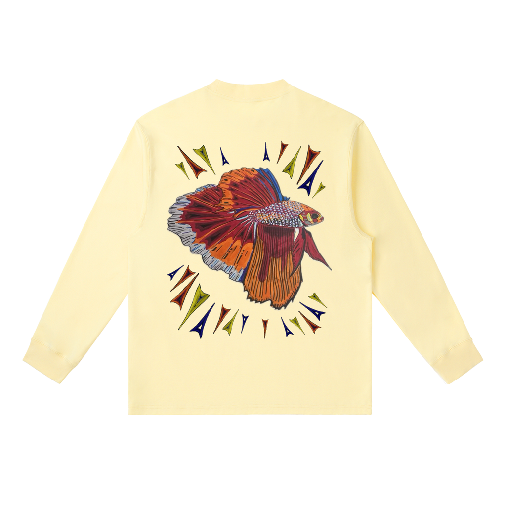 Beta Fish Essential Crewneck Long-Sleeve T-Shirt