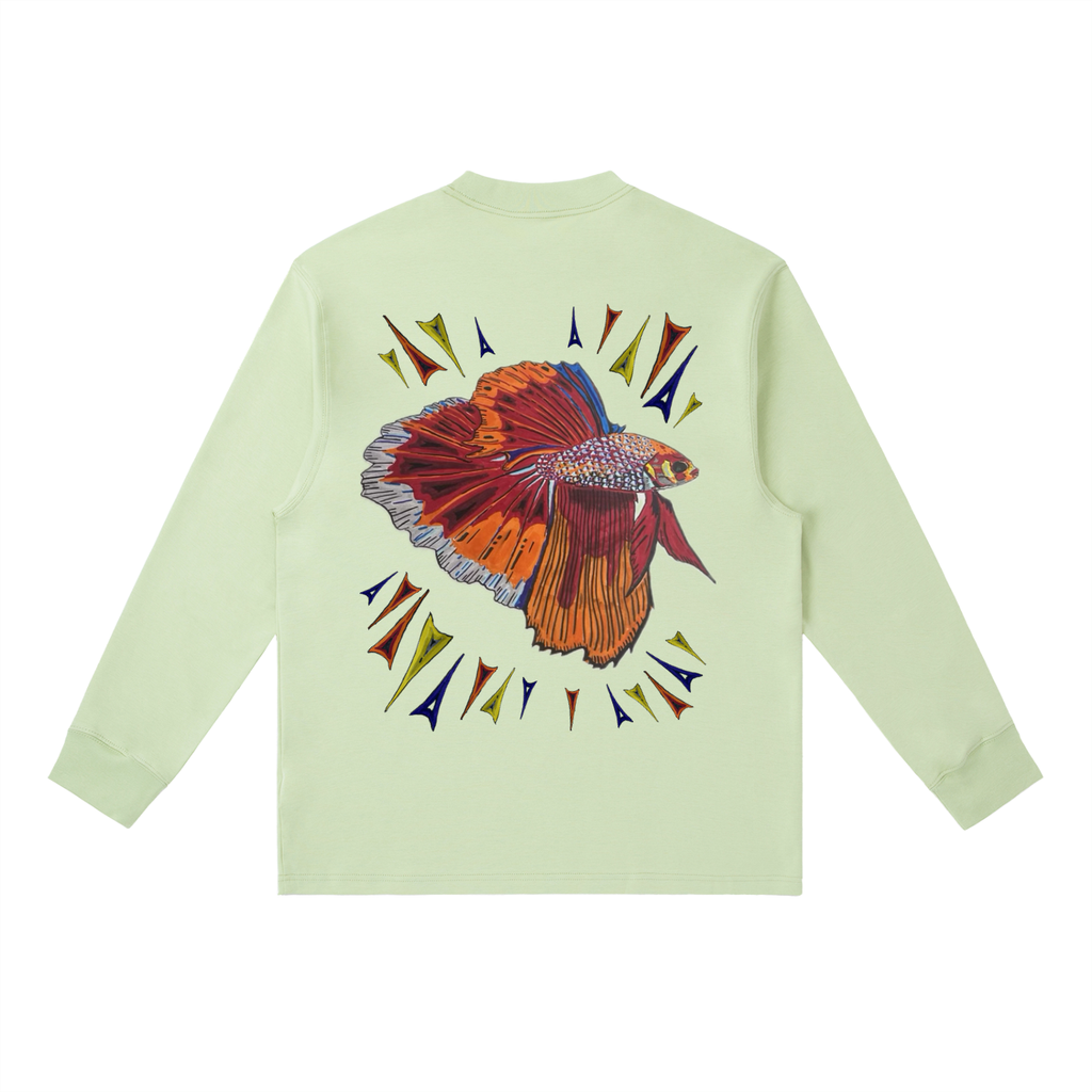 Beta Fish Essential Crewneck Long-Sleeve T-Shirt