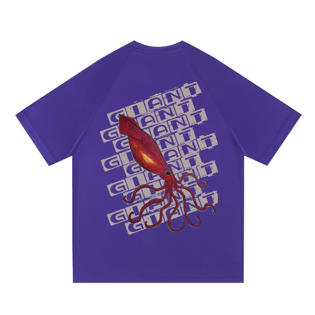 Giant Squid Raglan Sleeve Mesh T-Shirt
