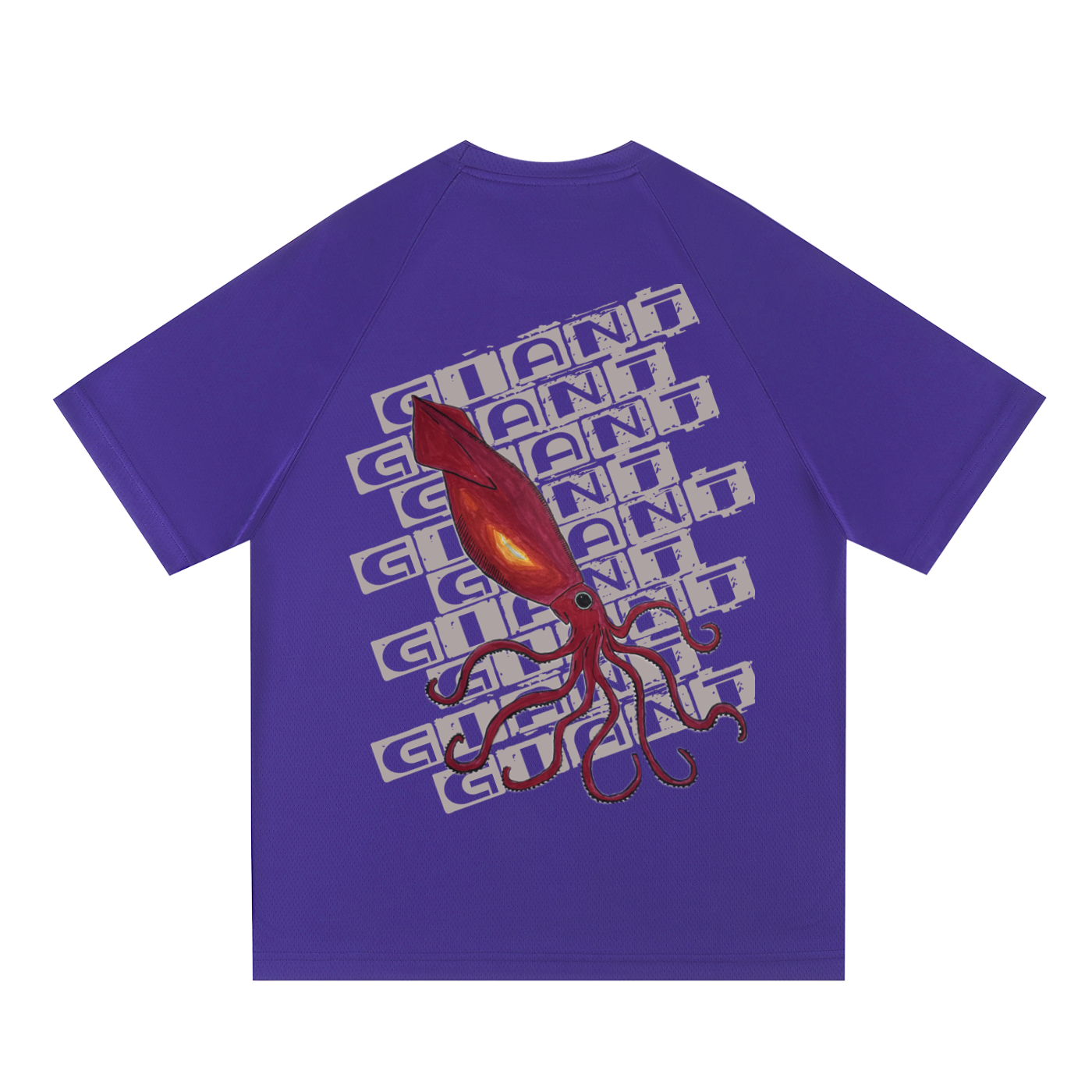 Giant Squid Raglan Sleeve Mesh T-Shirt
