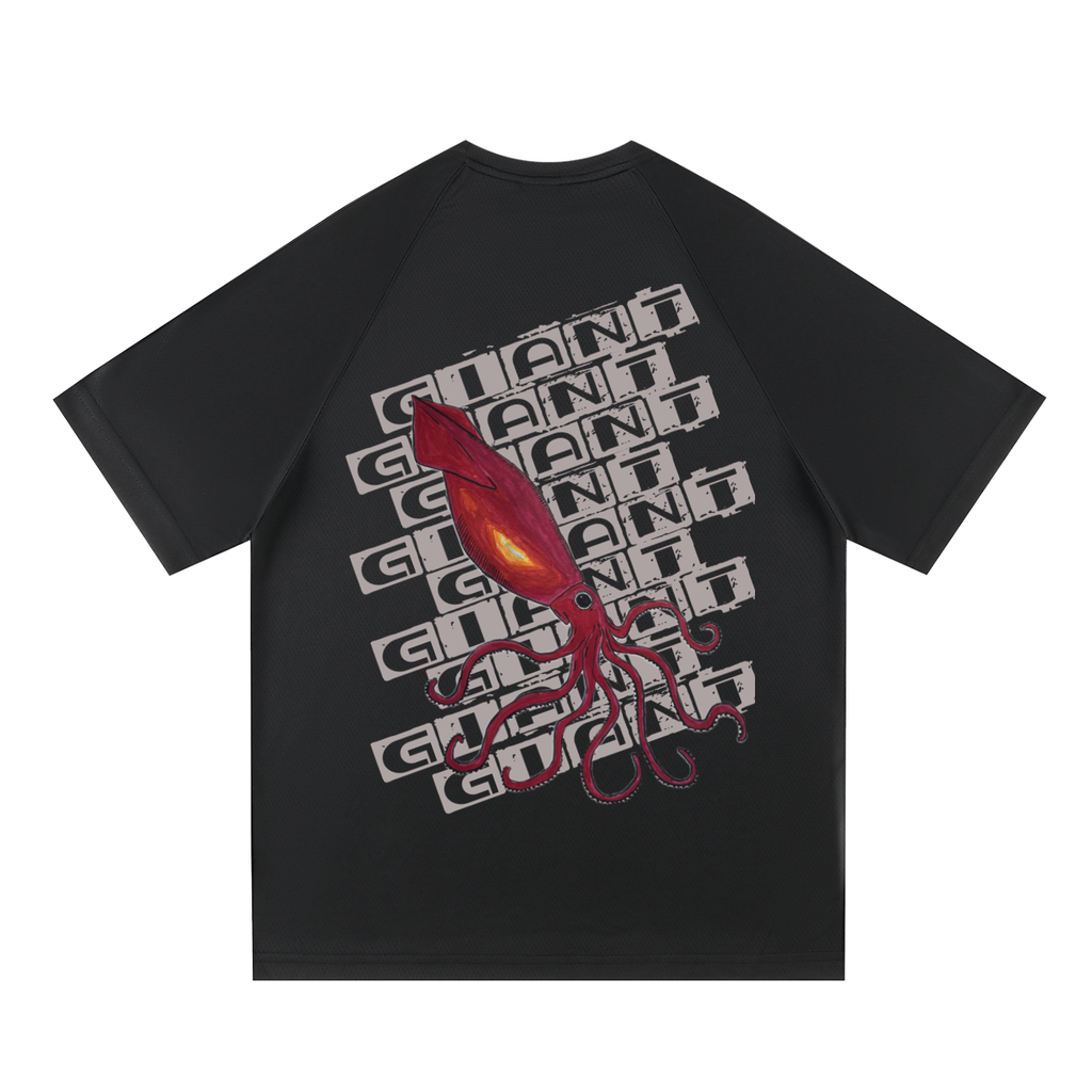 Giant Squid Raglan Sleeve Mesh T-Shirt