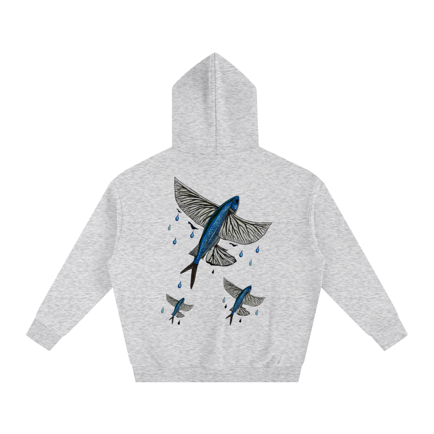 Flying Fish Oversize Fleeced Hoodie