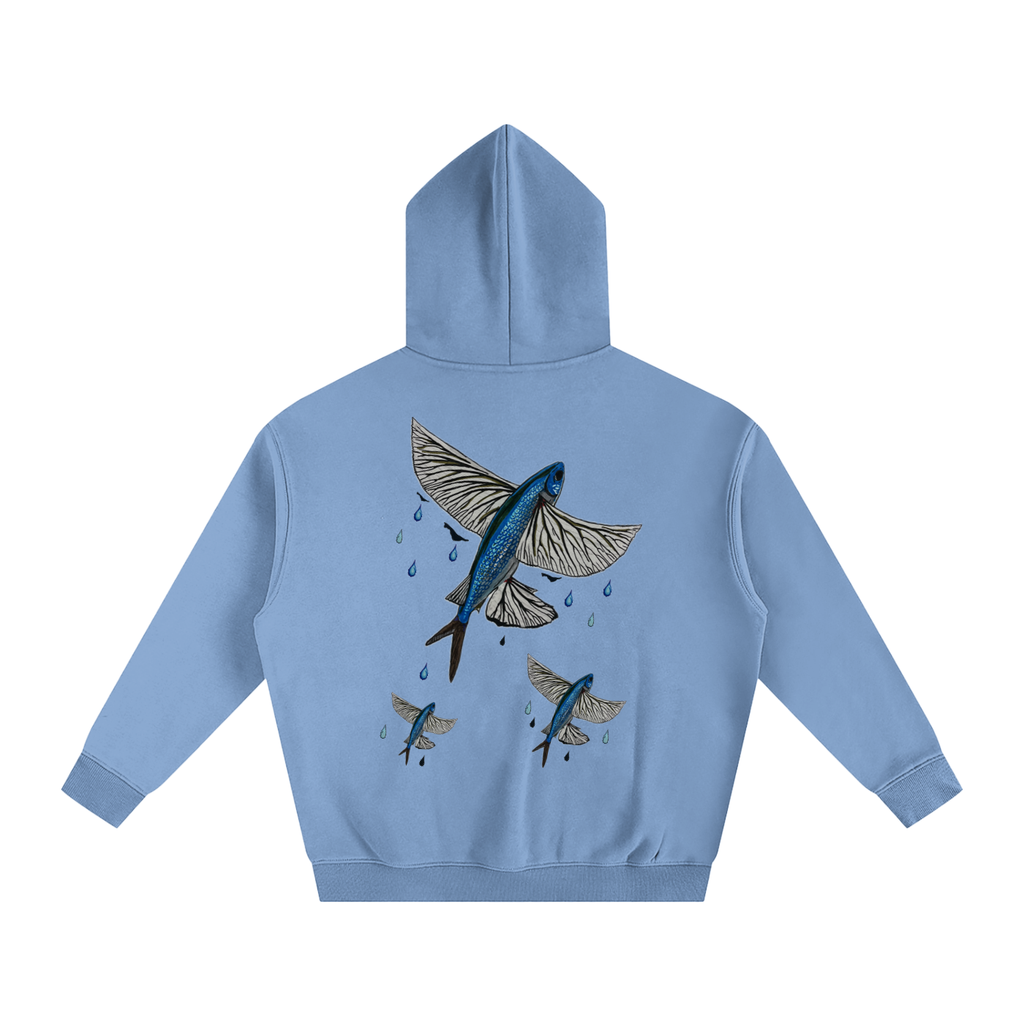 Flying Fish Oversize Fleeced Hoodie