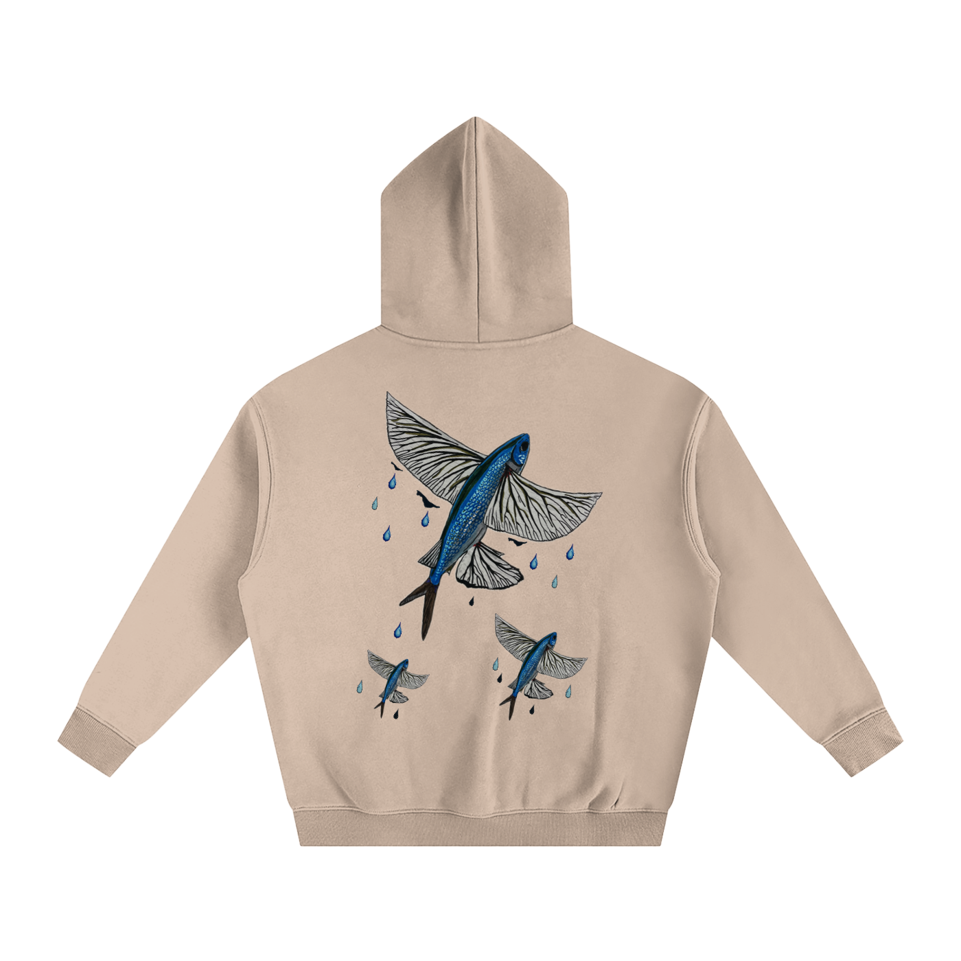 Flying Fish Oversize Fleeced Hoodie