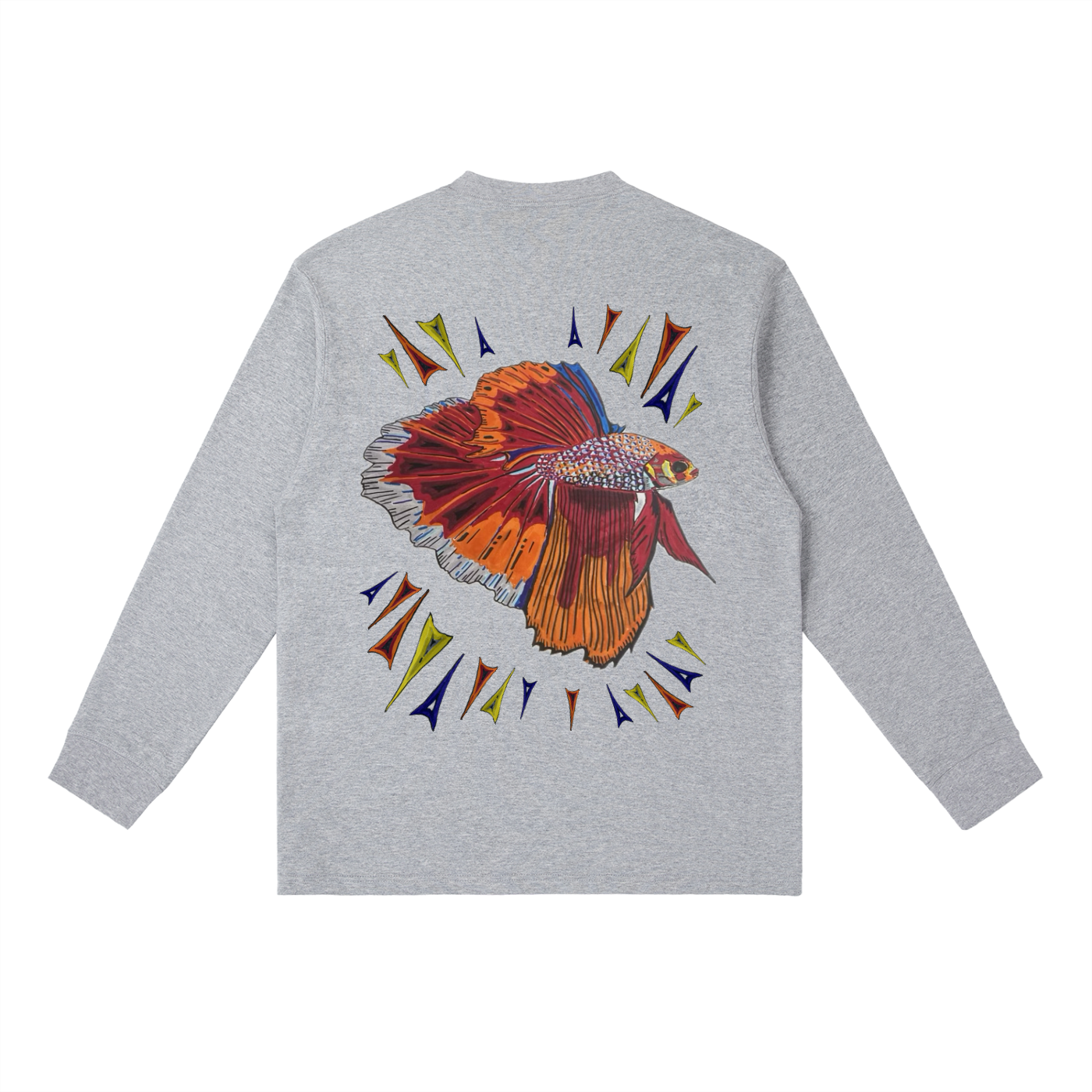 Beta Fish Essential Crewneck Long-Sleeve T-Shirt