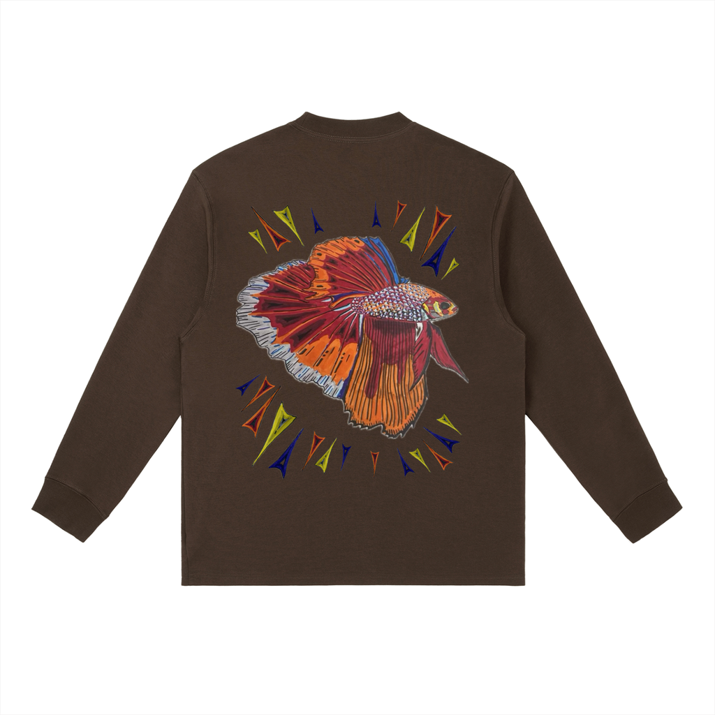 Beta Fish Essential Crewneck Long-Sleeve T-Shirt