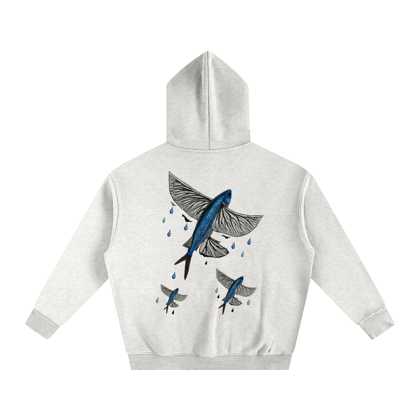 Flying Fish Oversize Fleeced Hoodie