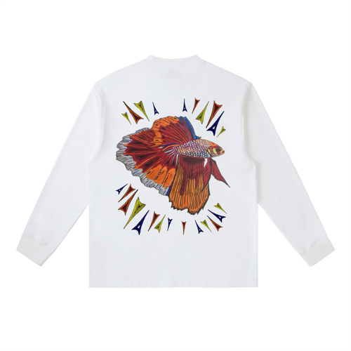 Beta Fish Essential Crewneck Long-Sleeve T-Shirt