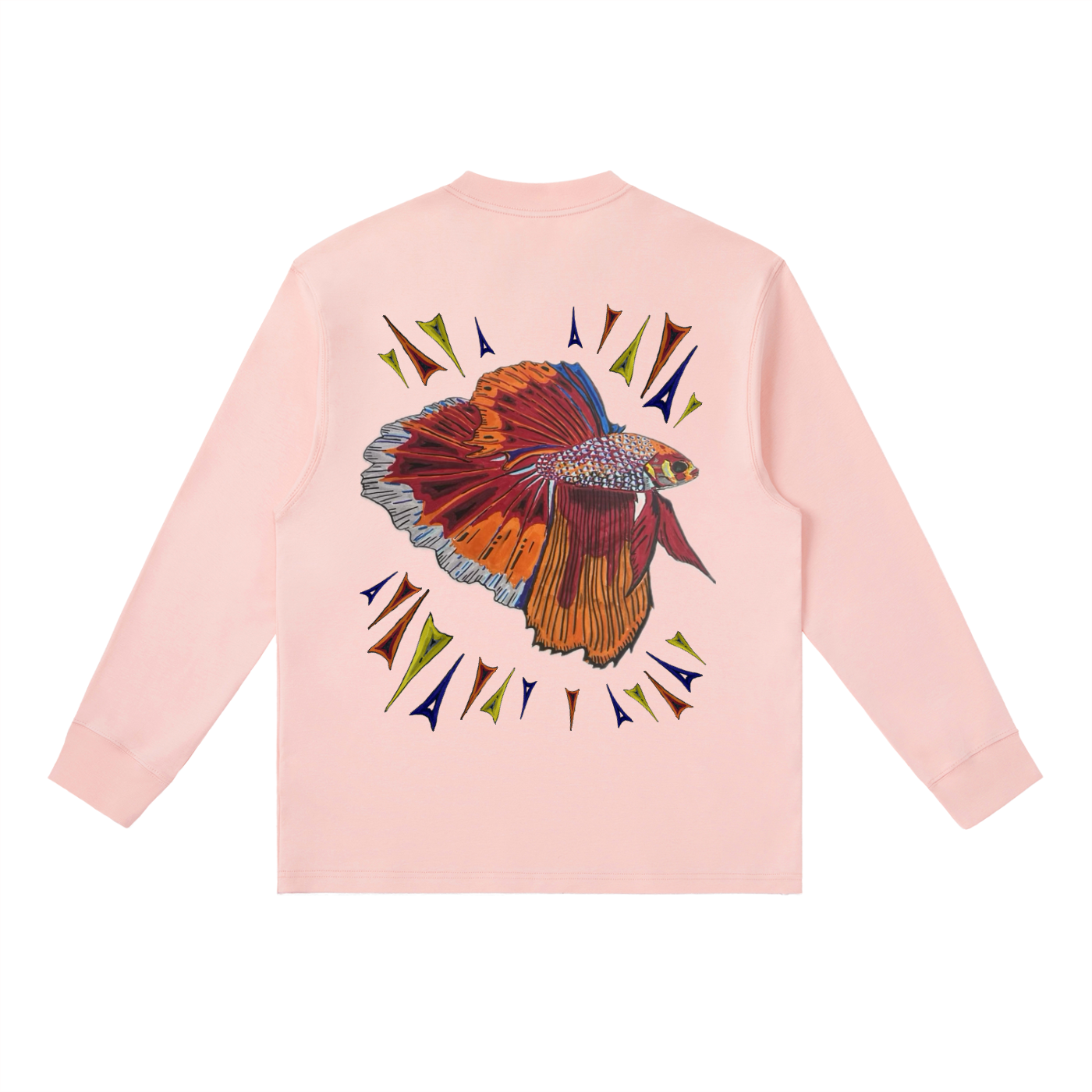 Beta Fish Essential Crewneck Long-Sleeve T-Shirt